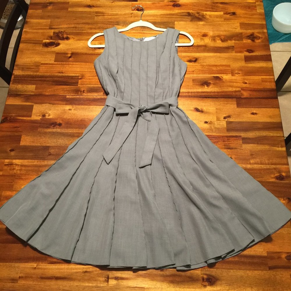 LAST CALL Calvin Klein Pleated Dress with Belt
